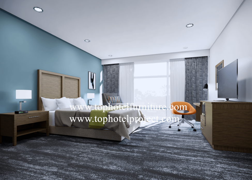 2022 Holiday Inn Express HIE commercial top hotel furniture by top hotel project queen room headboard guestroom  Wilsonart HPL