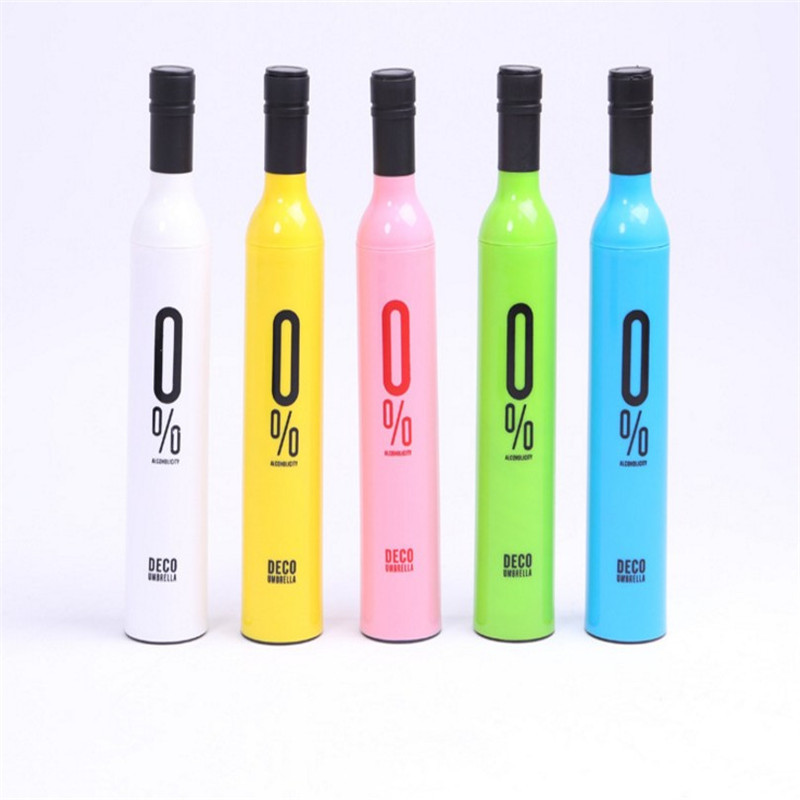 Creative 3 Folding Polyester Wine Beer Bottle Umbrella