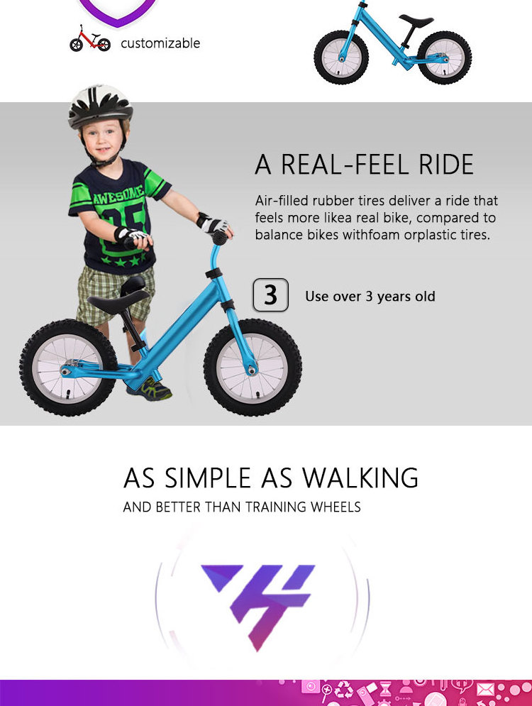 Running Bike For Balance Training Children Toys 12 Inch Wheels Balance Bike Kids Learning Walking Bike