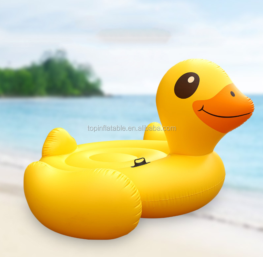 Lake floats toys giant inflatable yellow duck floating island