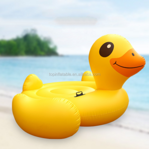 Lake floats toys giant inflatable yellow duck floating island