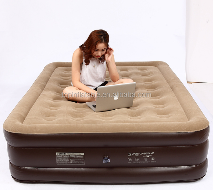 Best Price High Density Euro Top Mattress Memory Foam Pocket Spring Built-in Pump Inflatable Mattress