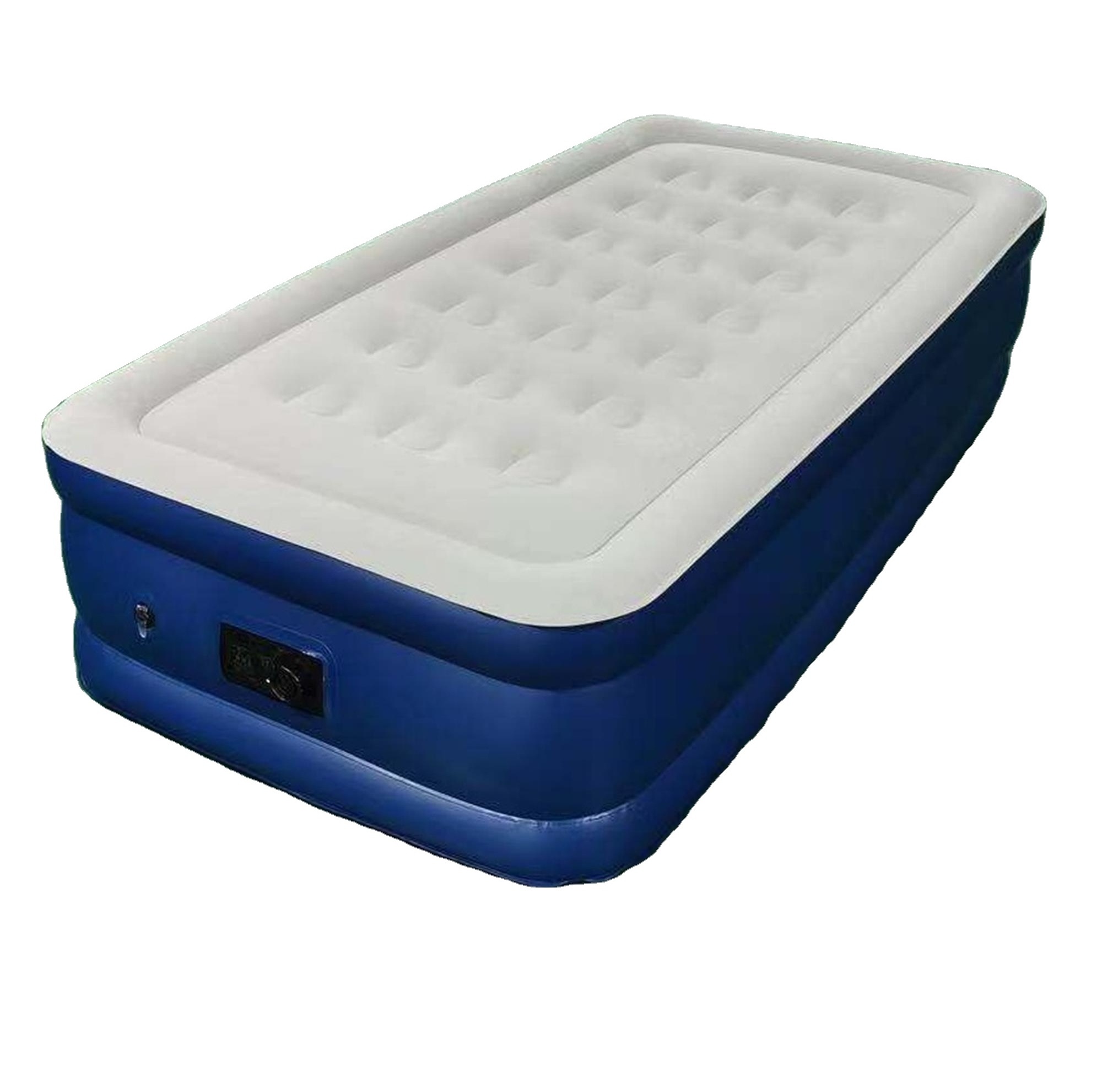 Single Size Air Mattress Blow up high Raised Airbed Inflatable Bed with Built-in Pump and pump for vacation