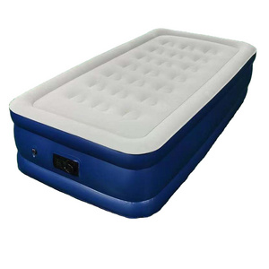 Single Size Air Mattress Blow up high Raised Airbed Inflatable Bed with Built-in Pump and pump for vacation