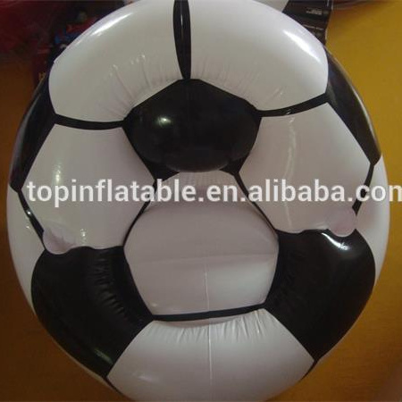 RED, BLACK & WHITE FULL COLOR Football shaped inflatable Chair air sofa seat with soccer design