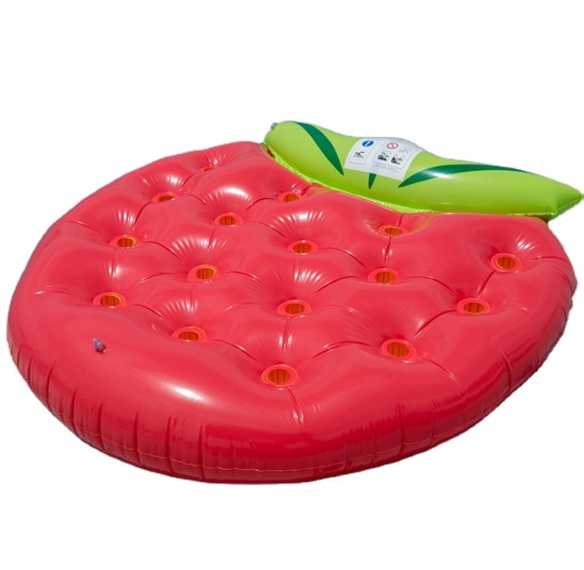 Inflatable strawberry mattress floating row pool Floats raft for adults water funny party