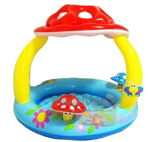 Kiddie wading pool sunshade inflatable baby Bath Garden Swimming Pool with canopy