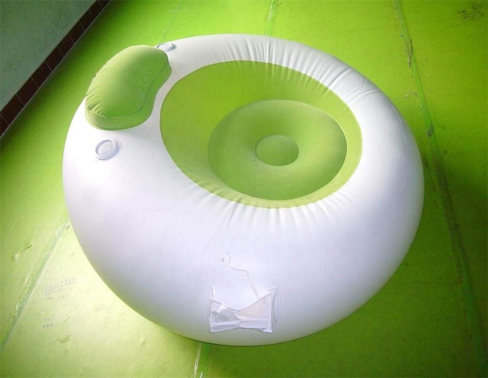 New design inflatable air chair sofa with drink ice cooler for beach party, camping and picnic