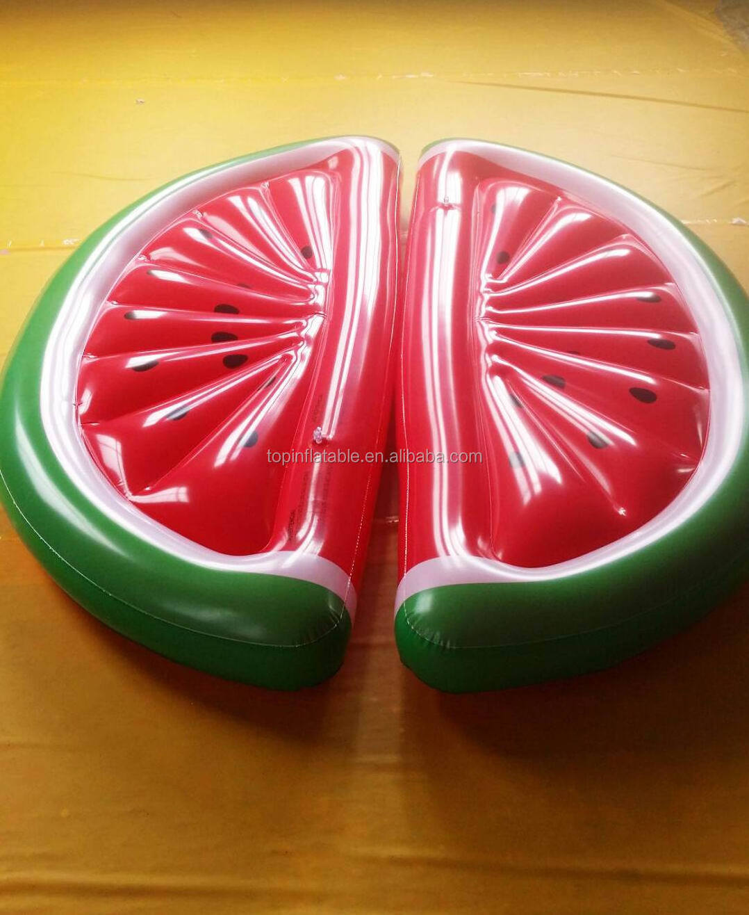 fruit cutting watermelon/pineapple swimming water inflatable floating bed for sale