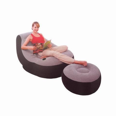 Newest European Style Home Furniture from MZ Furniture inflatable single chair with foot rest pillow