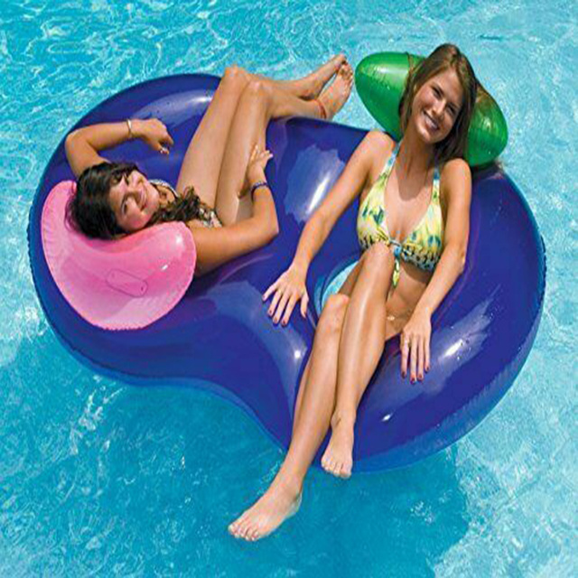 Adult Summer Inflatable Pool Lounger Float Tube Swimming 2 Person size Water River Raft