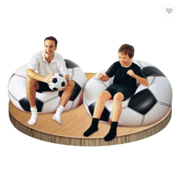 Wholesale Comfortable Children adult Inflation football shaped air sofa chair inflatable soccer ball sofa