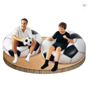 Wholesale Comfortable Children adult Inflation football shaped air sofa chair inflatable soccer ball sofa