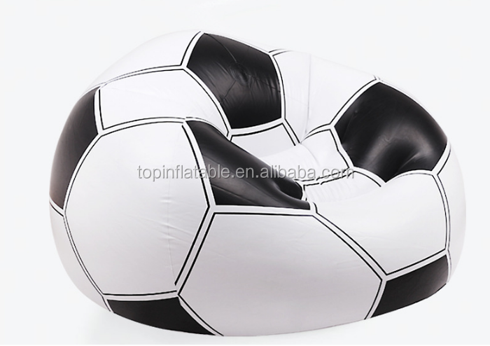 Wholesale Comfortable Children adult Inflation football shaped air sofa chair inflatable soccer ball sofa