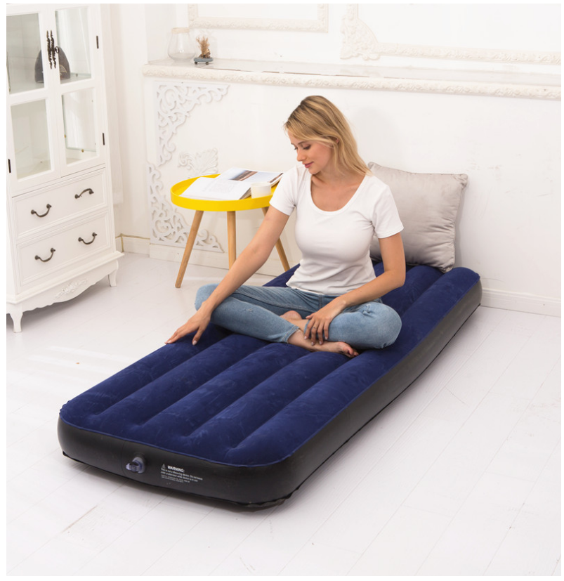 New inflatable flocking mattress outdoor foldable sofa bed inflatable adult lounge air mattress single