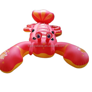 Top sale inflatable lobster floats water ride on toys pool floating