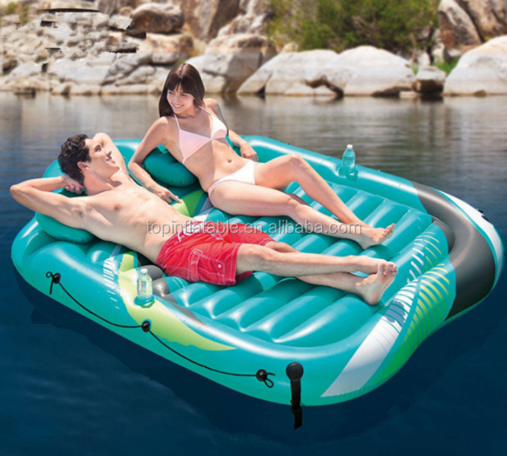 double size Inflatable water Floats Swimming Pool floating Air Mattress for 2 guys Water lounger lilo