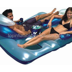 Inflatable Floating Pool Chair Lounger chair Float Raft Water Swimming Lounger Lake Mat For Double Couple