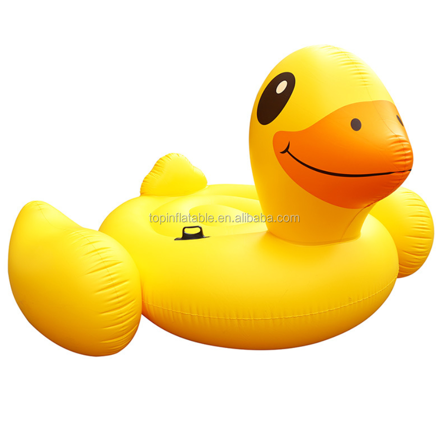 Lake floats toys giant inflatable yellow duck floating island