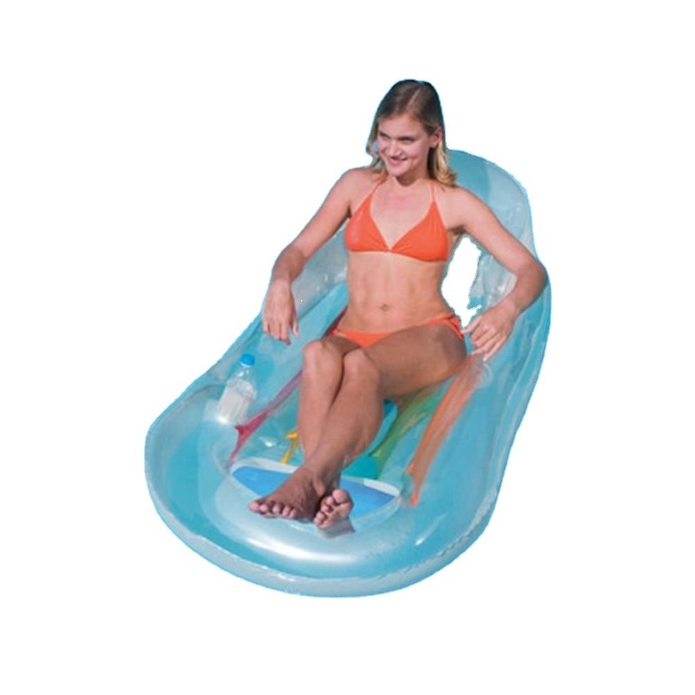 New Design inflatable lounger floats with back rest, inflatable pool floating Raft for adult water leisure summer fun