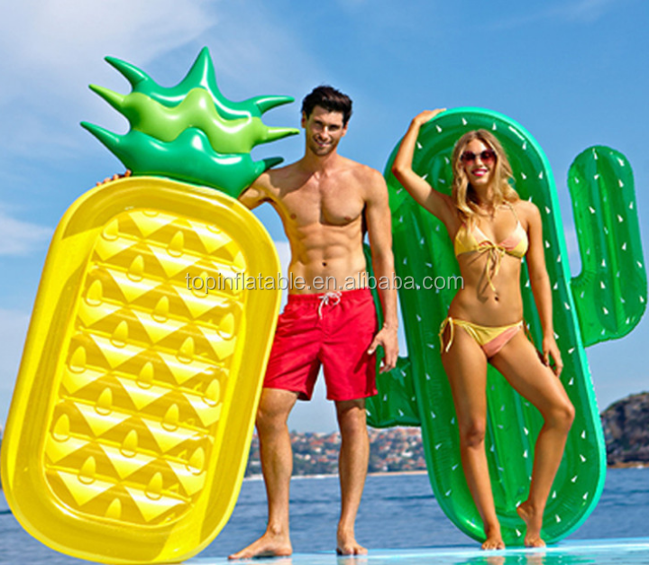 fruit cutting watermelon/pineapple swimming water inflatable floating bed for sale