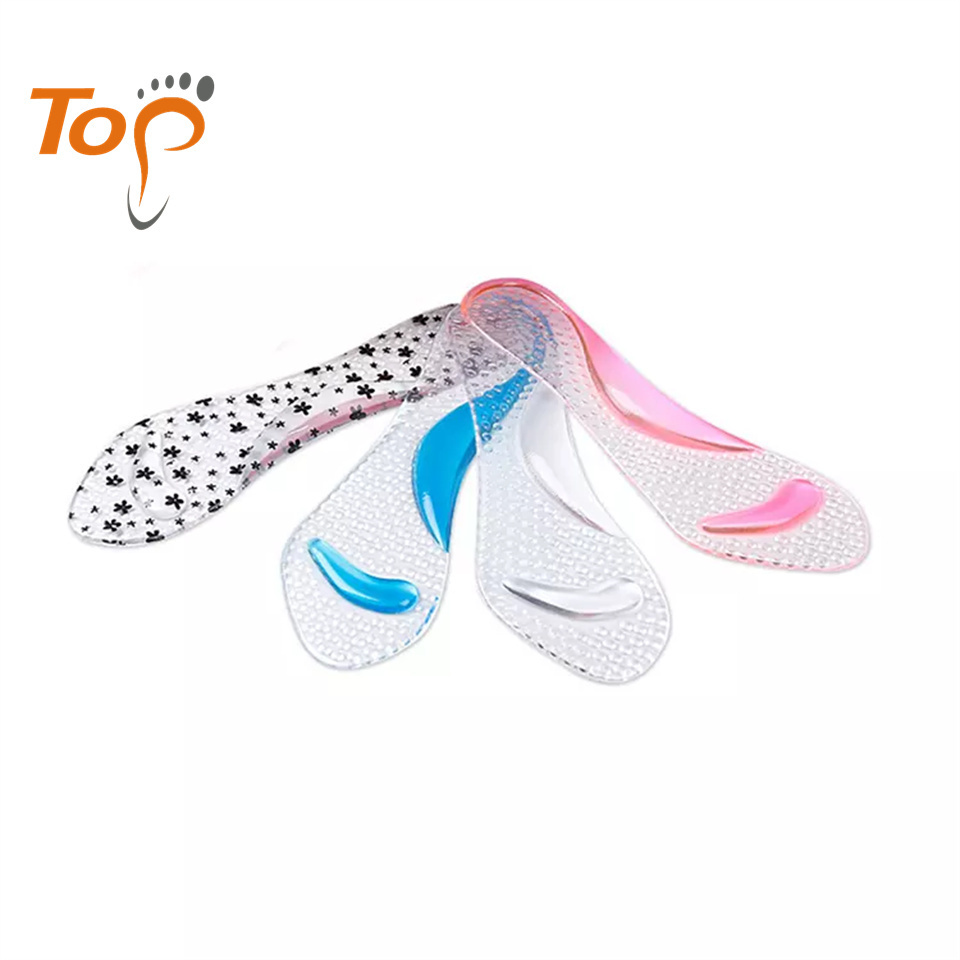 cheap 3/4 lady high heel sticky massage Insole Material anti-fatigue pad gel insole