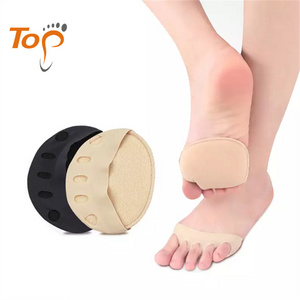 China New five finger socks Plantar pad comfort female half pad 5 holes forefoot cushions insole toeless socks