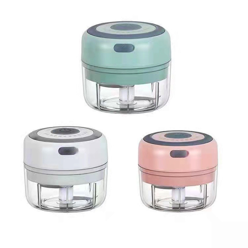 Electric Mini Garlic Chopper USB Portable Powerful Garlic Mincer Nuts Pepper Vegetable Masher/Blender(100ml,Pink)