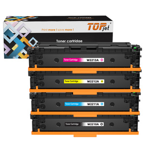 Topjet W2210A W2211A W2212A W2213A 207A Color Toner Cartridge With Chip Compatible for HP LaserJet Pro  M255dw M255nw Printer