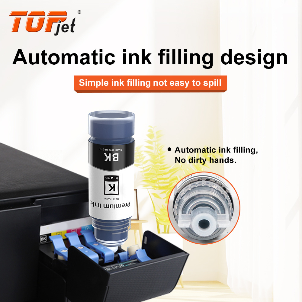 Topjet Ink 552 T552 Compatible 6 Colors  For EPSON EcoTank Photo ET-8550/8500 All-in-One Printer Pigment Dye Inks