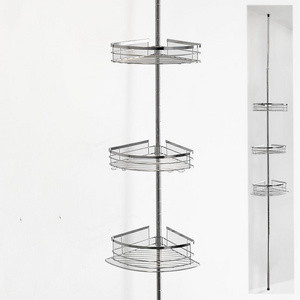 Hot Sale Standing Metal Bathroom Telescopic Towel Rack For Corner