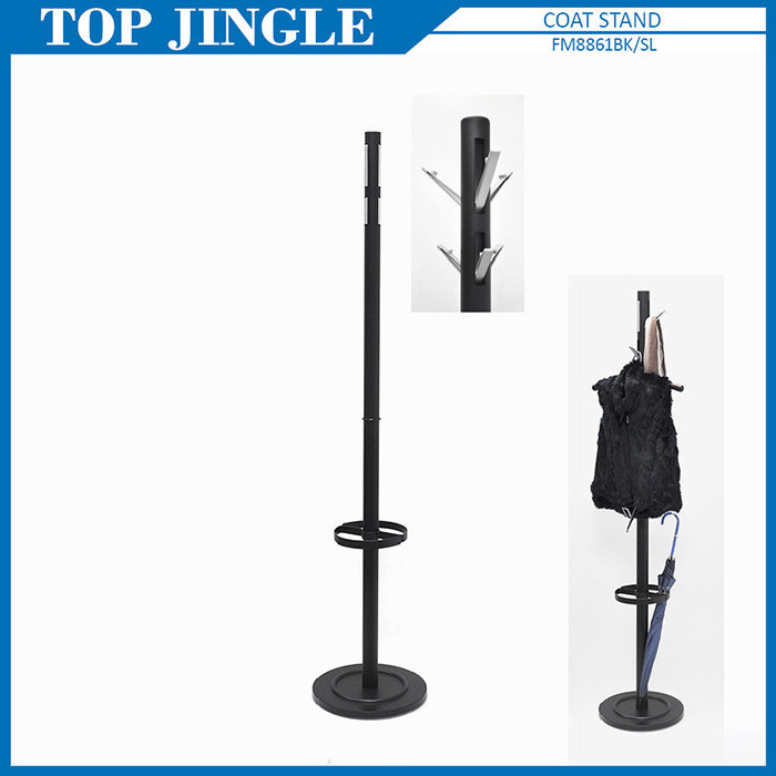 Wall Mounted Collapsible 2 Hangers Tree Coat Rack