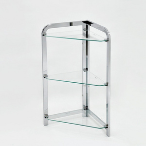 Bathroom Corner Stand 3 Tier Glass Shelf