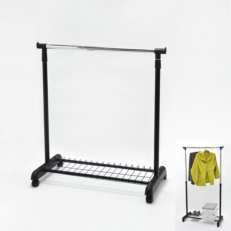 Single Tier Adjustable Fashion Metal Clothes Hanger Stand