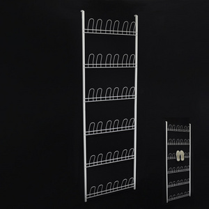 Over Door Metal Wire  With 6-tier Shelf Shoes Rack