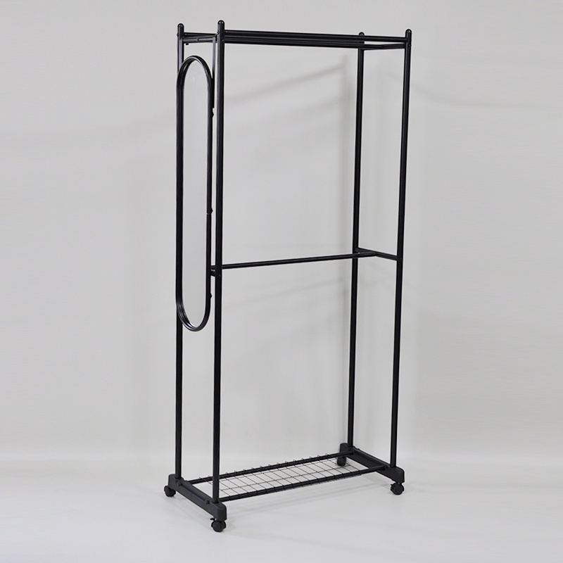 Free Standing Clothes Rack with 3-Tier Storage Shelf