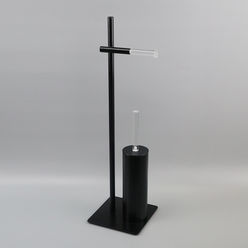 Free Standing Cross Shaped Towel Rack - Matte Black