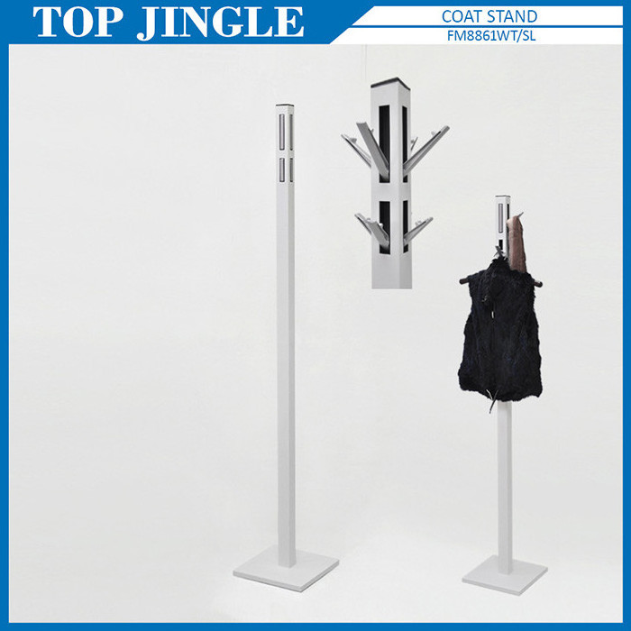 Wall Mounted Collapsible 2 Hangers Tree Coat Rack