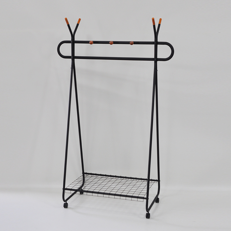 Free Standing Clothes Rack with 3-Tier Storage Shelf