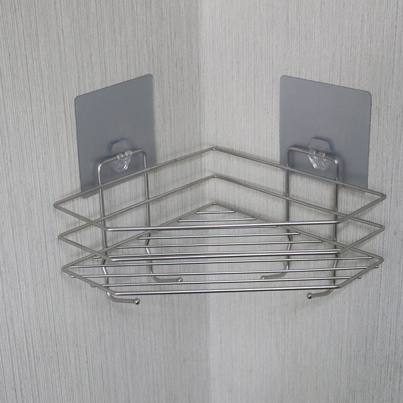 Self Adhesive Bathroom Corner Rustproof Storage Shelf