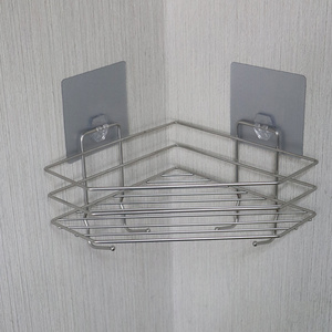 Self Adhesive Bathroom Corner Rustproof Storage Shelf