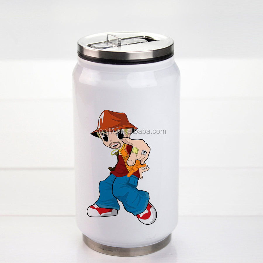 Topjlh manufacturer custom logo stainless steel sport water bottle sublimation blank cola cans