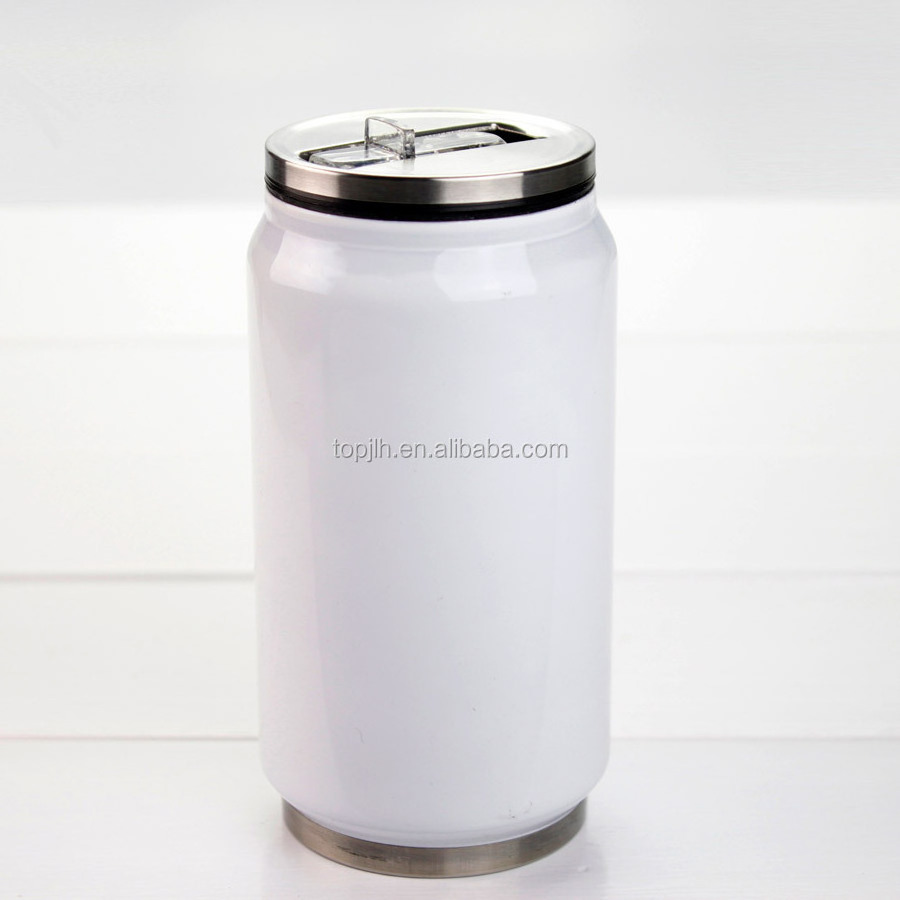 Topjlh manufacturer custom logo stainless steel sport water bottle sublimation blank cola cans