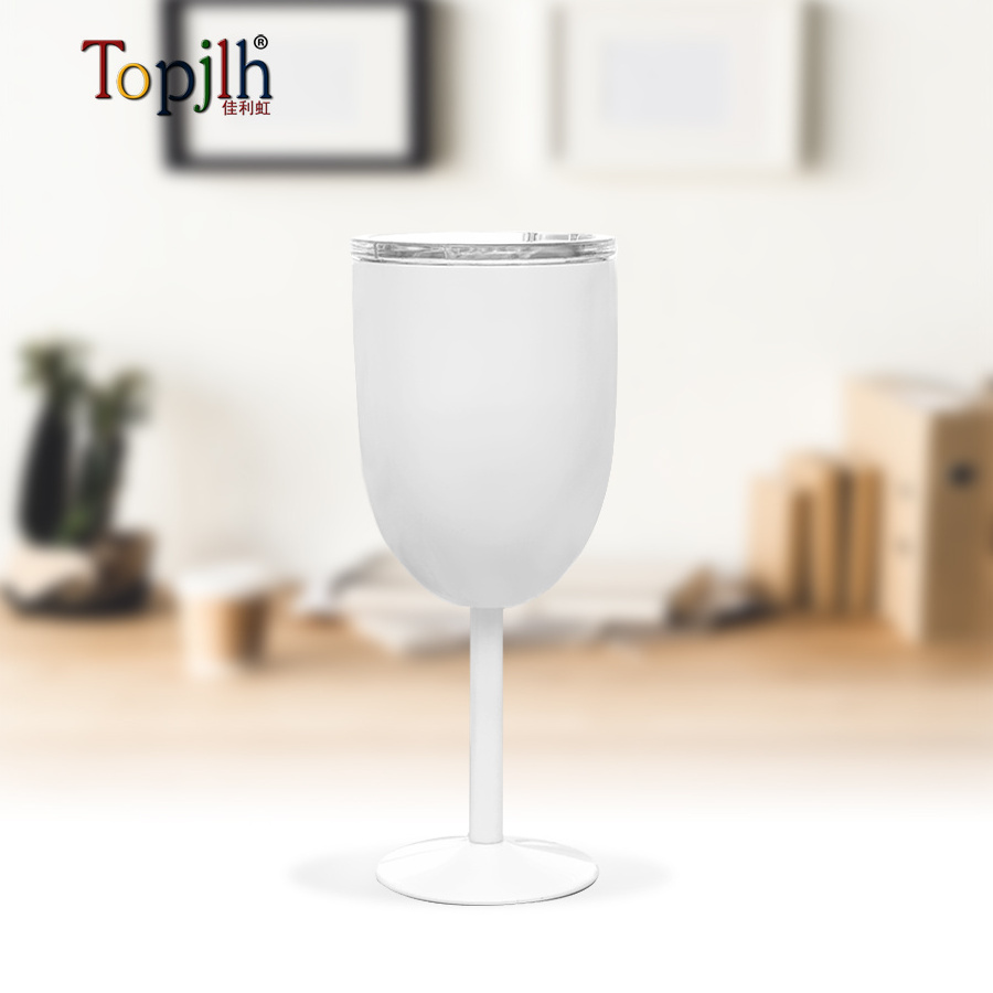 Portable Sublimation Blank Wine Tumbler With Stem Stainless Steel Goblet Red Wine Glass