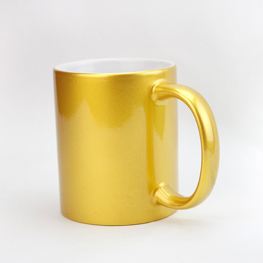 Heat Transfer Sparkling Glitter Mugs Colorful Coffee Mug Sublimation Ceramic CLASSIC Presents HANDGRIP Accessories for 1 Users