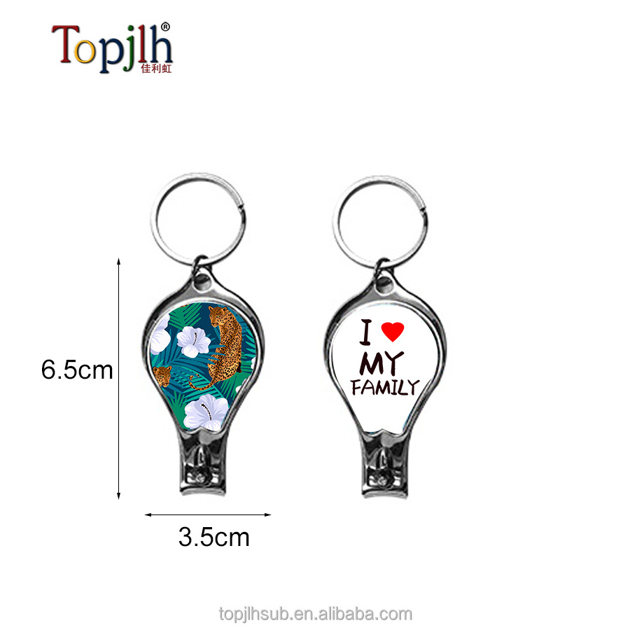 Topjlh Blank Sublimation Keychain Metal Key Rings Custom Name Stainless Steel DIY Stamping Blank Keyring