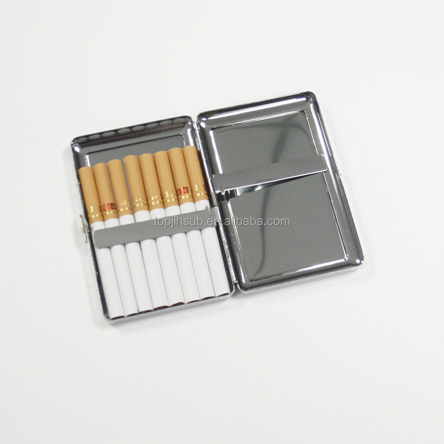 Topjlh wholesale personalized design metal blanks cigarette case ultra-thin pocket box