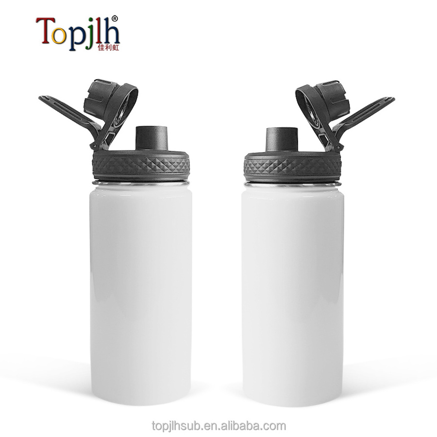 Topjlh Sublimation blank stainless steel personalized design double walled vacuum Heat retaining 550ml water bottle thermos