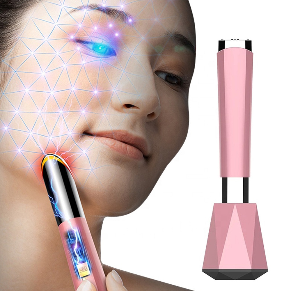 2022 OEM Manufacturer portable handheld heated massage tool pen eye care USB eye massager red light heat pen