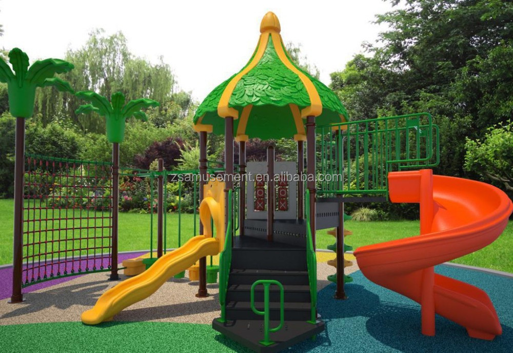 Used commercial playground equipment sale,SGS Widely Used Playground Children Plastic Slide/ Swing